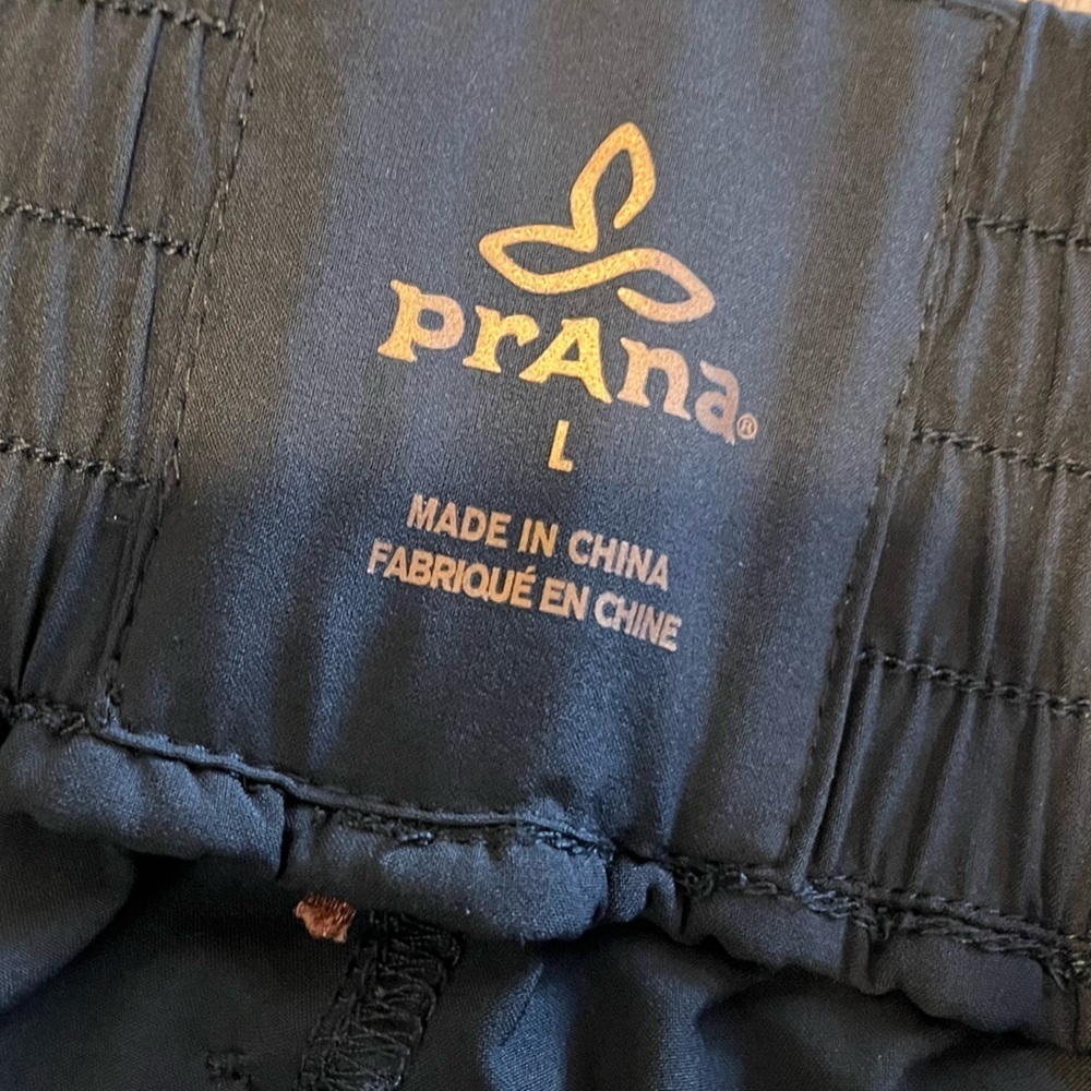 PRANA – BLACK ACTIVE RUCHED PANTS – SIZE L - Picture 2 of 9